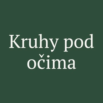 Kruhy pod očima - Methode Brigitte Kettner