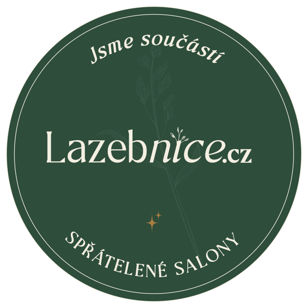 Pečeť Spřátelené salony Lazebnice.cz, tmavá varianta